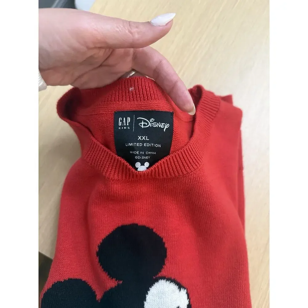 NWOT Gap Kids Disney Mickey Mouse Red Sequin Sweater Limited Edition xXl 2311